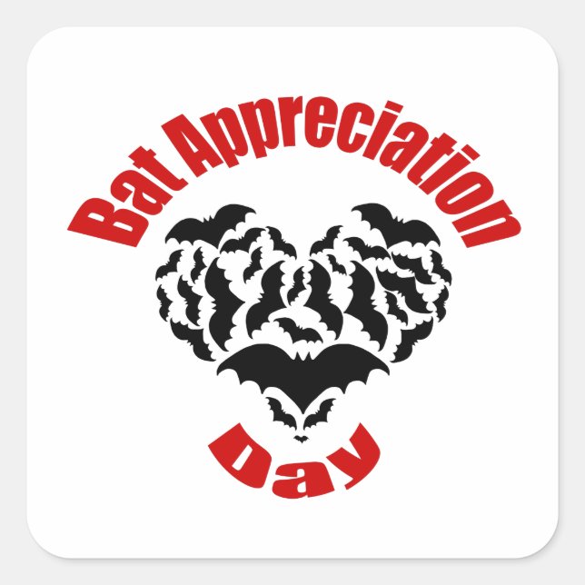 Bat Appreciation Day Square Sticker (Front)