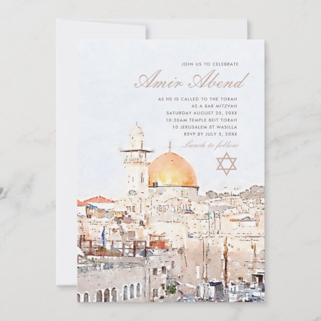 Bat Bar Mitzvah Invitation (Front)
