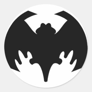 Bat Black The MUSEUM Zazzle Gifts Classic Round Sticker