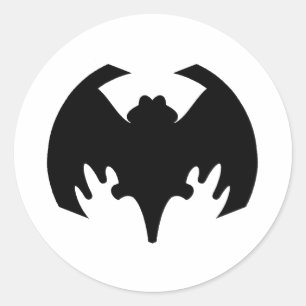Bat Black The MUSEUM Zazzle Gifts Classic Round Sticker