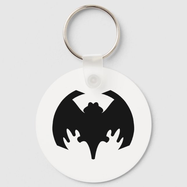 Bat Black The MUSEUM Zazzle Gifts Keychain (Front)