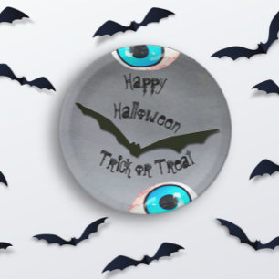 Bat Blood Shot Eyeballs Smokey Road Paper Plate