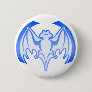 Bat Blue Inv The MUSEUM Zazzle Gifts 2 Inch Round Button