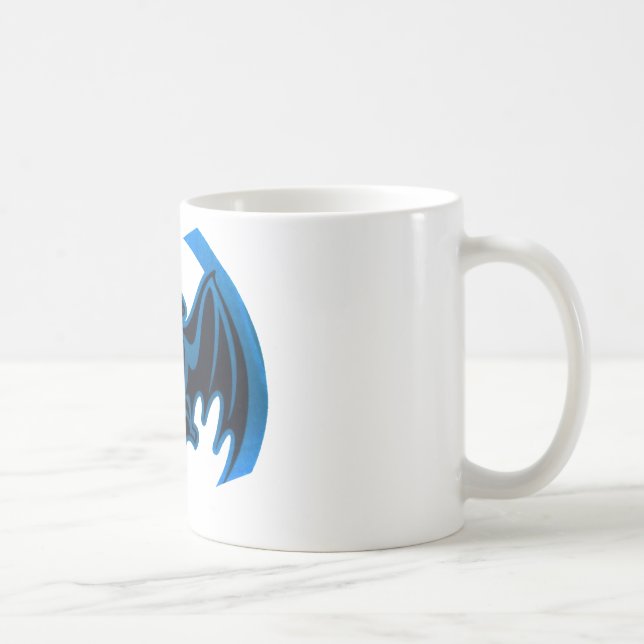 Bat Blue The MUSEUM Zazzle Gifts Coffee Mug (Right)