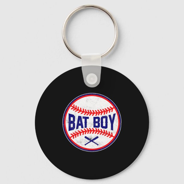 Bat Boy Baseball Positions Team Designer S T Shirt Keychain (Front)