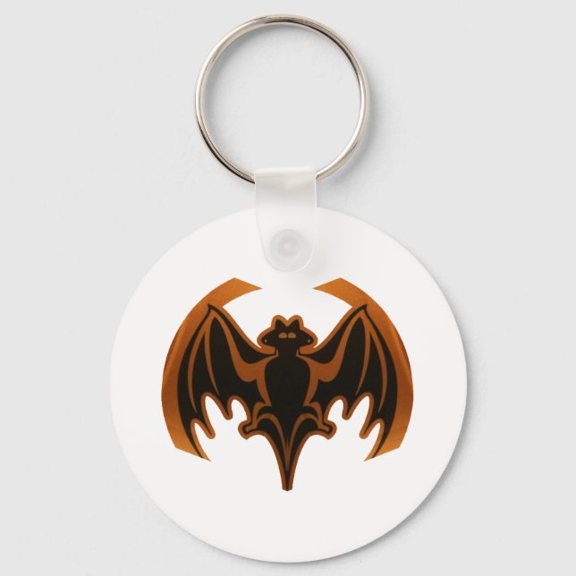 Bat Brown The MUSEUM Zazzle Gifts Keychain (Front)