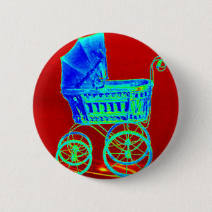 Bat Carriage 2 Inch Round Button