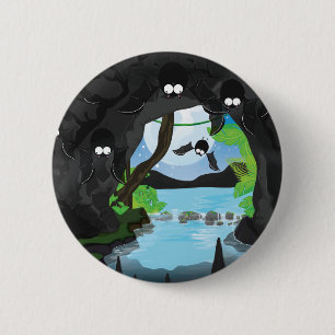 Bat Cave 2 Inch Round Button