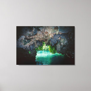 Bat Cave In Airai, Palau, Micronesia Canvas Print