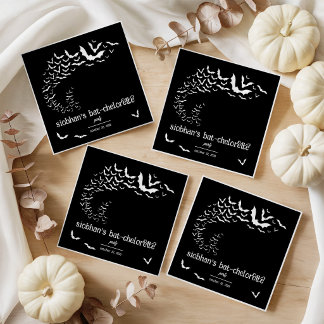 Bat-chelorette Halloween Themed Bachelorette Party Napkin