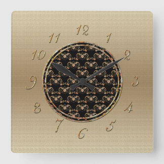 Bat Chinese Symbol Square Wall Clock