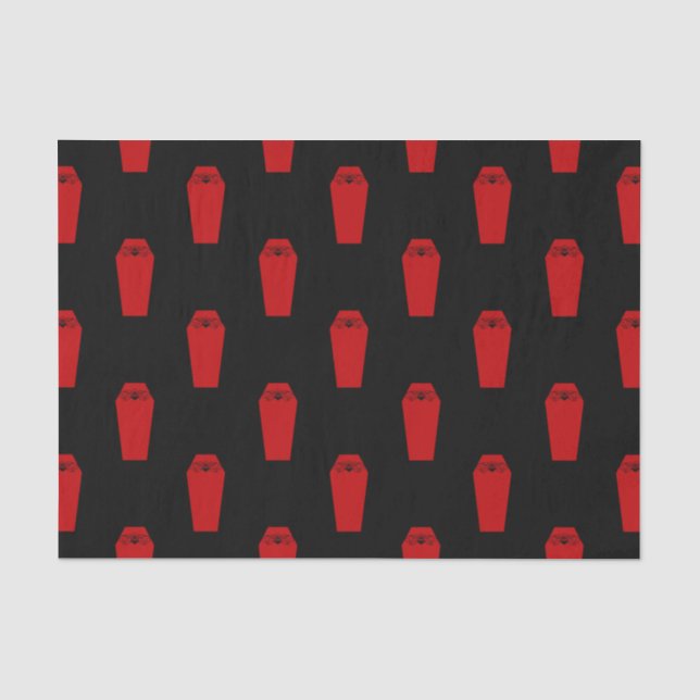 Bat Coffin Tissue Paper (Front)