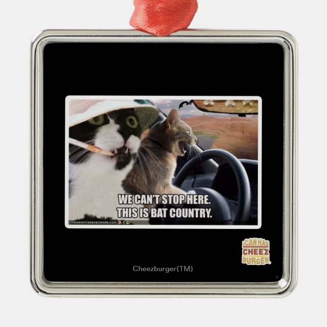 Bat country metal ornament (Front)