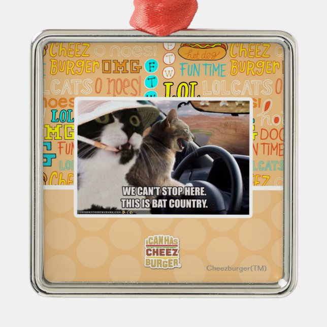 Bat country metal ornament (Front)