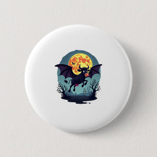 Bat Cow at Midnight 2 Inch Round Button