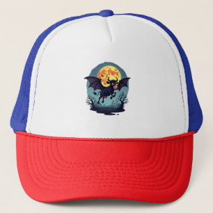 Bat Cow at Midnight Trucker Hat