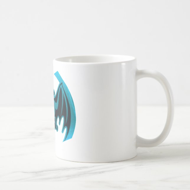 Bat Cyan The MUSEUM Zazzle Gifts Coffee Mug (Right)