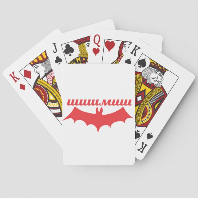 bat cyrillic playing cards (Back)