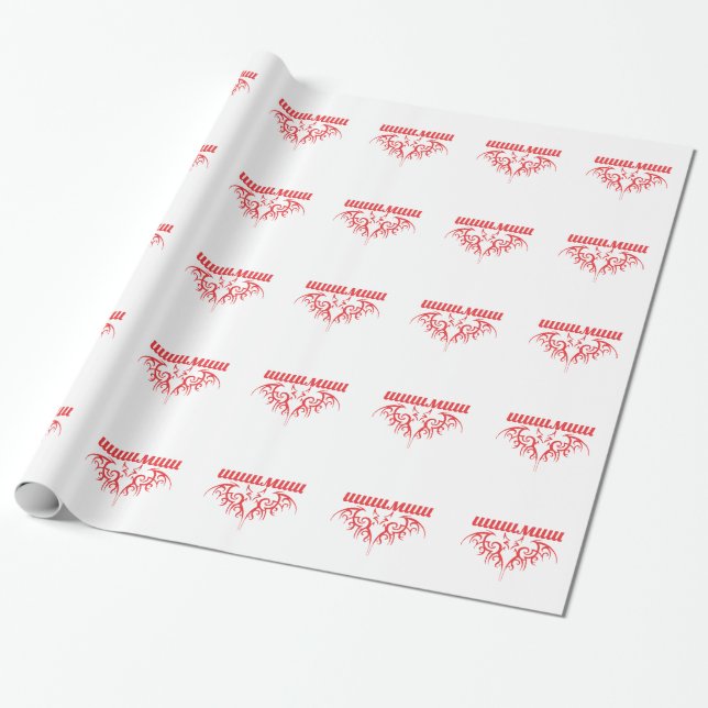 bat cyrillic wrapping paper (Unrolled)