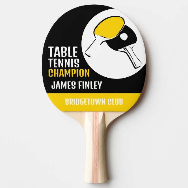 Bat Design, Table Tennis Player/Club Ping Pong Paddle (Front)