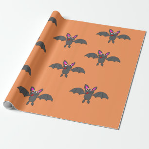 Bat design wrapping paper
