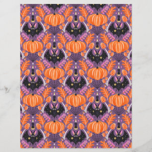 Bat d'Halloween mignonne et papier Citrouille