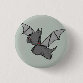 Bat Dog 1 Inch Round Button
