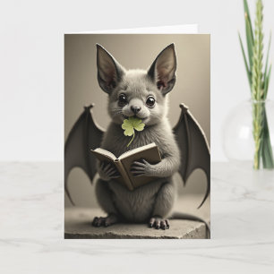 Bat Dog Friend Cute Art Card