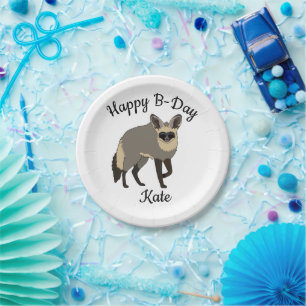 Bat-eared Fox Happy Birthday Paper Plate