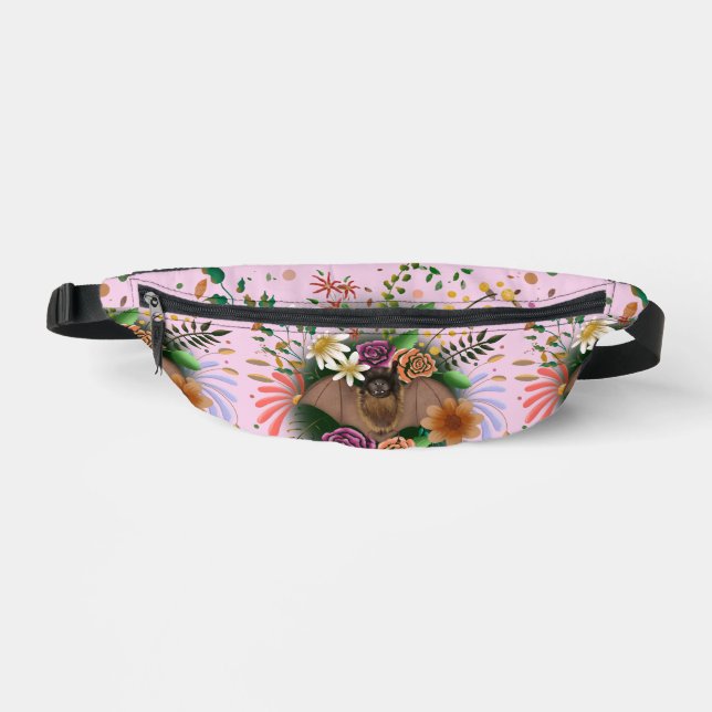 Bat Flowers Floral Botanical  Fanny Pack (Front)