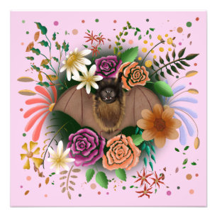 Bat Flowers Floral Botanical  Photo Print