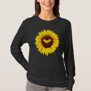 Bat For Women Men Flying Animal Mammal Sunflower T-Shirt