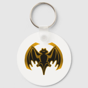 Bat Gold The MUSEUM Zazzle Gifts Keychain