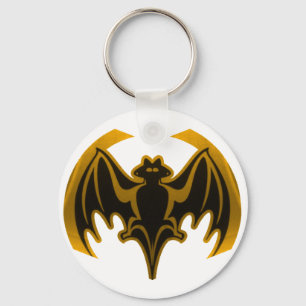 Bat Gold The MUSEUM Zazzle Gifts Keychain