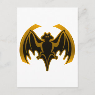Bat Gold The MUSEUM Zazzle Gifts Postcard