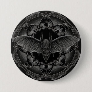 Bat Gothic Dark, Ai Generated Design 3 Inch Round Button