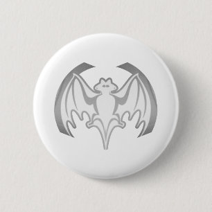 Bat Grey Inv The MUSEUM Zazzle Gifts 2 Inch Round Button