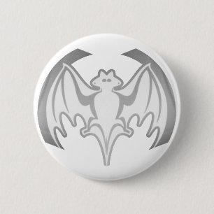 Bat Grey Inv The MUSEUM Zazzle Gifts 2 Inch Round Button