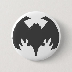 Bat Grey The MUSEUM Zazzle Gifts 2 Inch Round Button