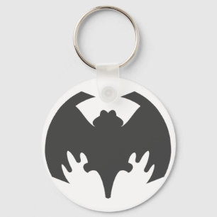 Bat Grey The MUSEUM Zazzle Gifts Keychain