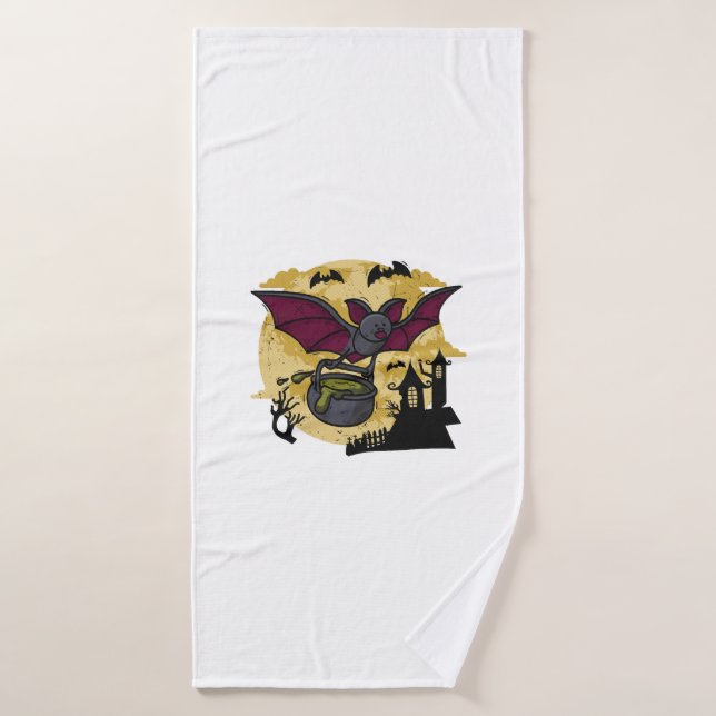 Bat Halloween (Serviette de bain)