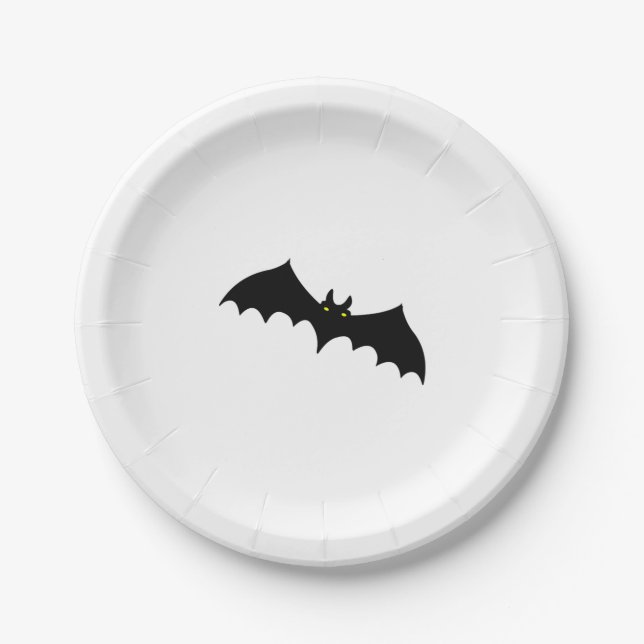 Bat halloween        paper plate (Front)