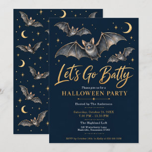 Bat Halloween Party Invitation