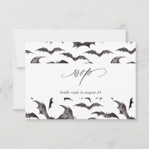 Bat Halloween Party w Meal RSVP White