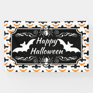 Bat Halloween Pattern Banner