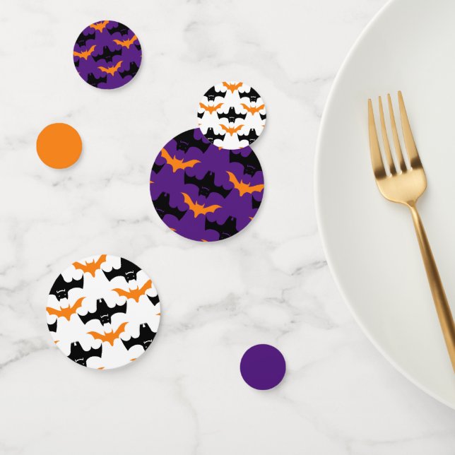 Bat Halloween Pattern Confetti (Group)