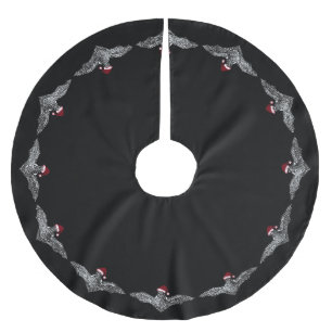 Bat In A Santa Hat Brushed Polyester Tree Skirt