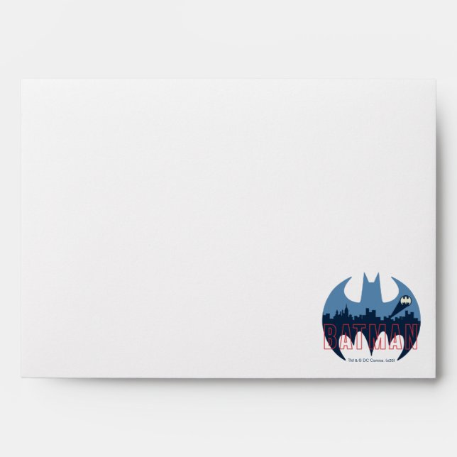 Bat Logo With Gotham & Bat Signal Envelope (Front)
