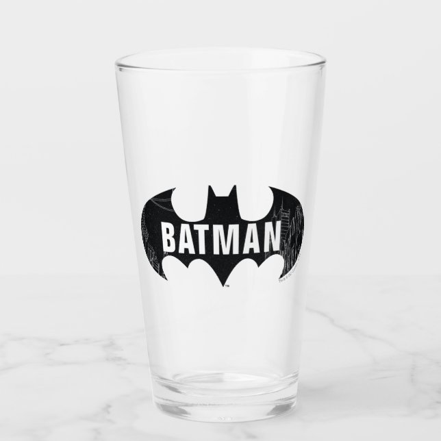 Bat Logo With Gotham Etching Glass (Front)