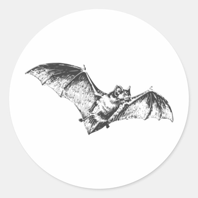 Bat Mark Classic Round Sticker (Front)